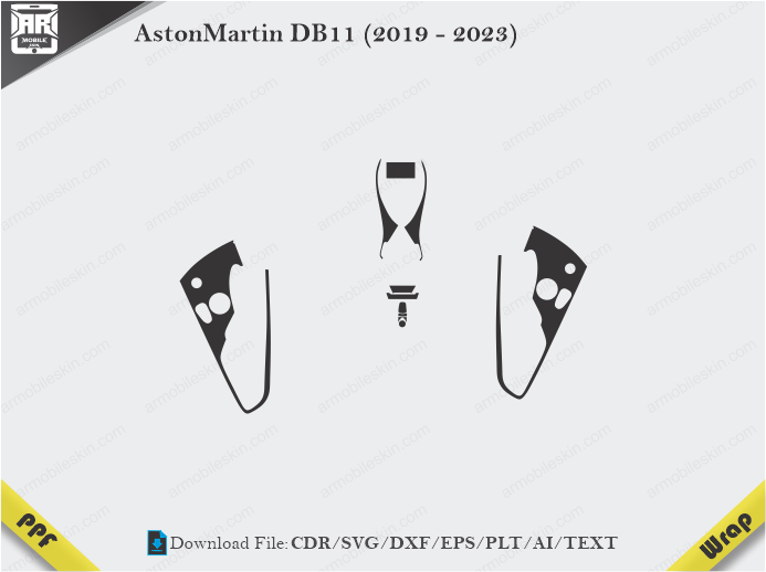 AstonMartin DB11 (2019 – 2023) Car Interior PPF or Wrap Template