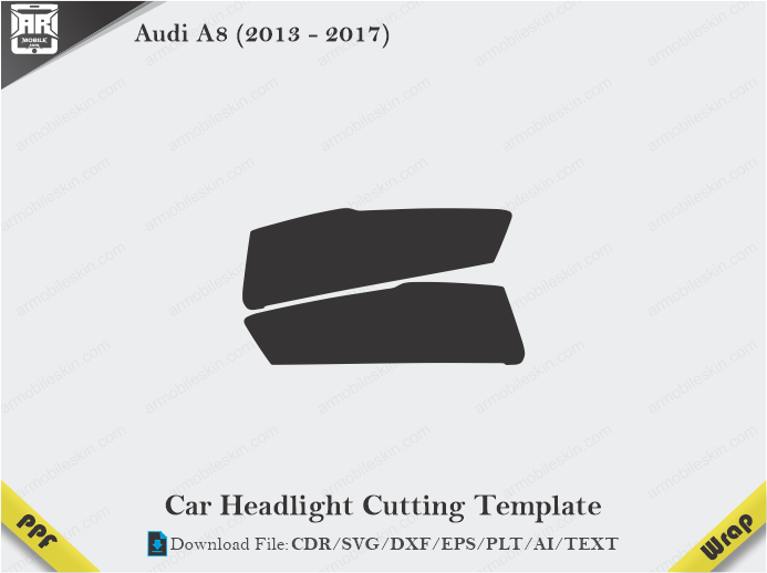 Audi A8 (2013 - 2017) Car Headlight Template