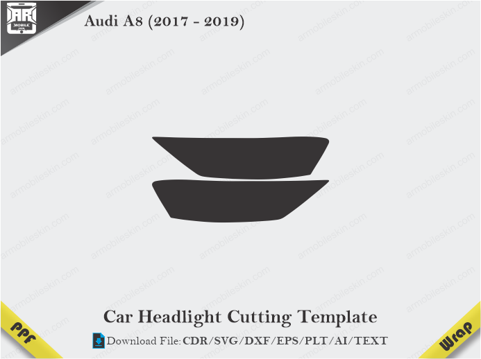 Audi A8 (2017 - 2019) Car Headlight Template