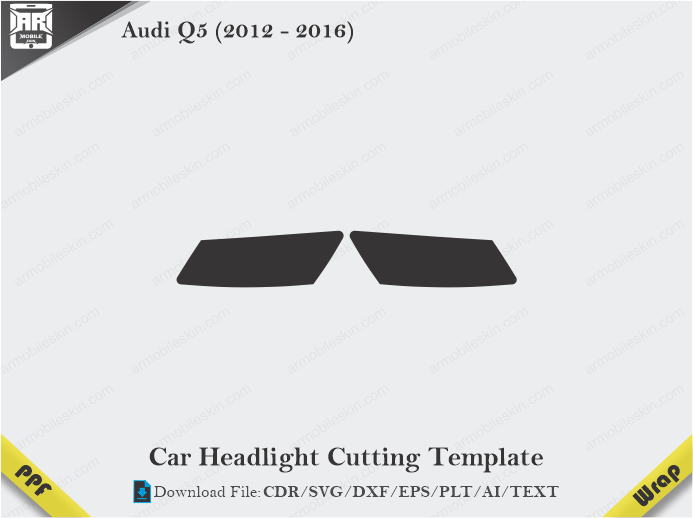 Audi Q5 (2012 - 2016) Car Headlight Template