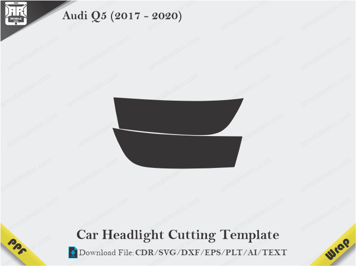 Audi Q5 (2017 - 2020) Car Headlight Template