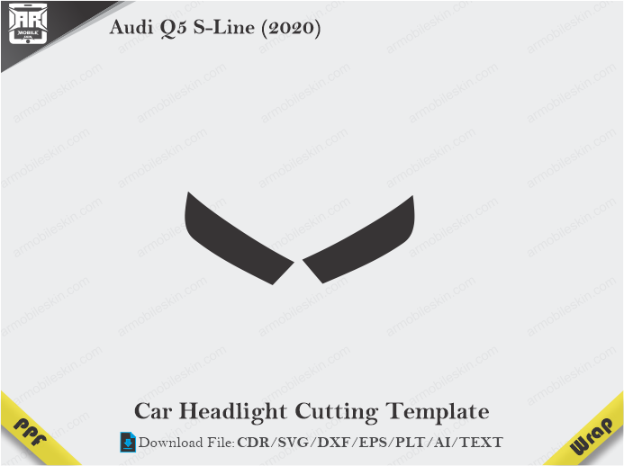 Audi Q5 S-Line (2020) Car Headlight Template
