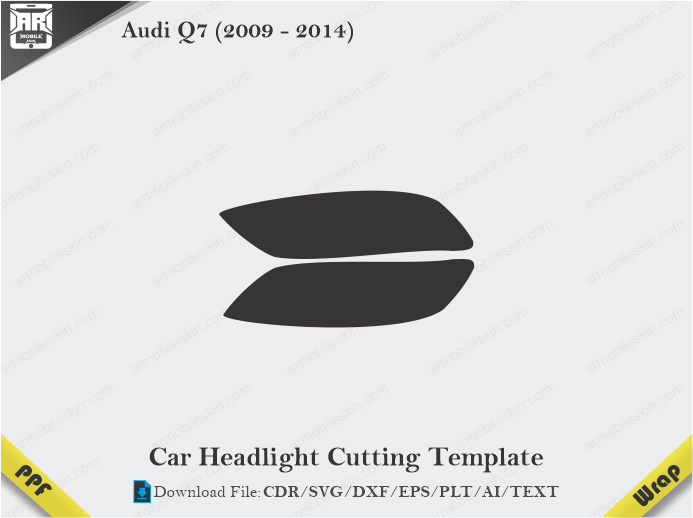 Audi Q7 (2009 - 2014) Car Headlight Template