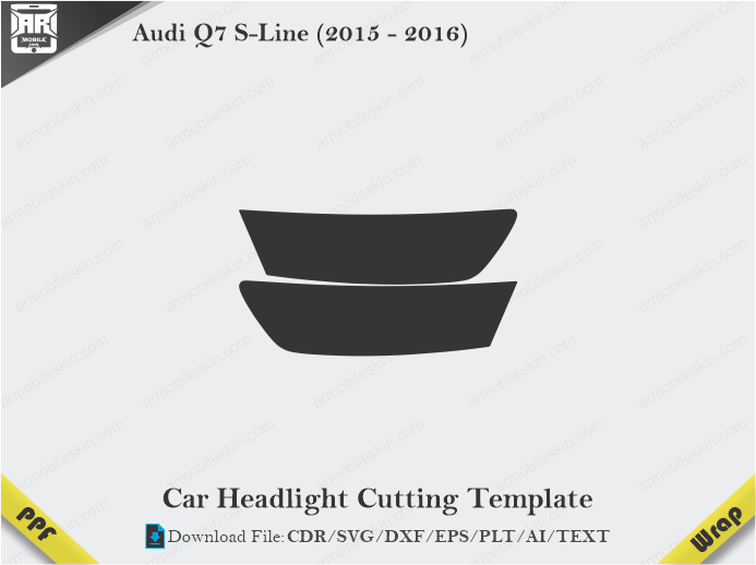 Audi Q7 S-Line (2015 - 2016) Car Headlight Template