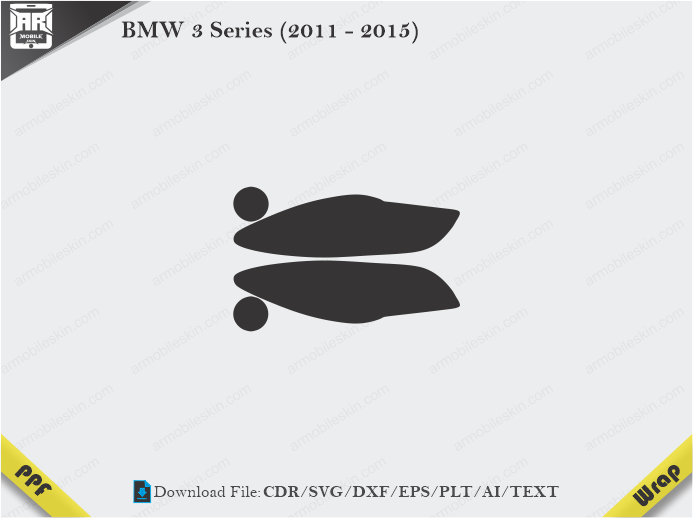 BMW 3 Series (2011 - 2015) Car Headlight Template
