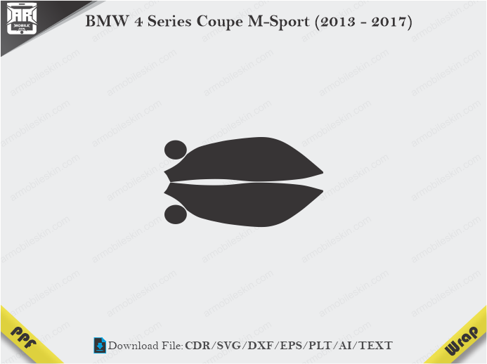 BMW 4 Series Coupe M-Sport (2013 - 2017) Car Headlight Template