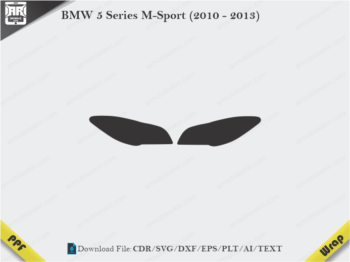 BMW 5 Series M-Sport (2010 - 2013 Car Headlight Template