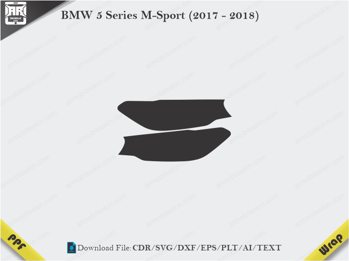 BMW 5 Series M-Sport (2017 - 2018) Car Headlight Template