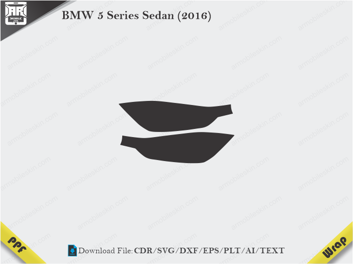 BMW 5 Series Sedan (2016) Car Headlight Template