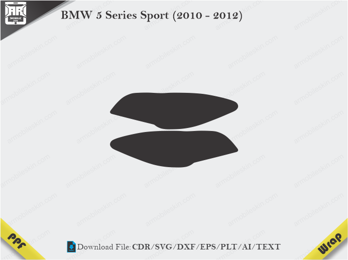 BMW 5 Series Sport (2010 - 2012) Car Headlight Template