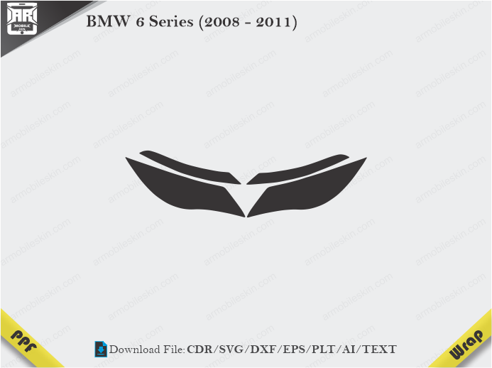 BMW 6 Series (2008 - 2011) Car Headlight Template