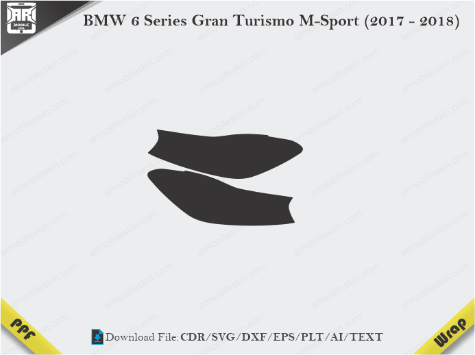 BMW 6 Series Gran Turismo M-Sport (2017 - 2018) Car Headlight Template