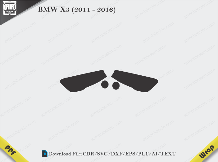 BMW X3 (2014 - 2016) Car Headlight Template