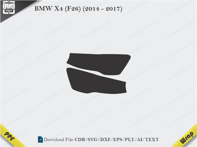 BMW X4 (F26) (2014 - 2017) Car Headlight Template