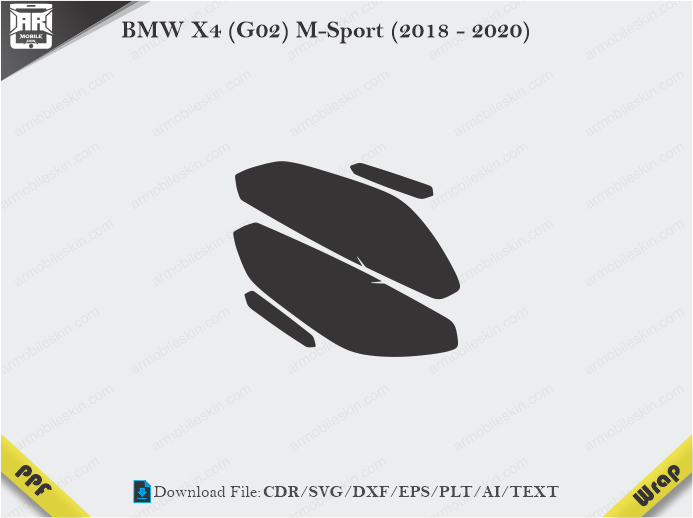 BMW X4 (G02) M-Sport (2018 - 2020) Car Headlight Template