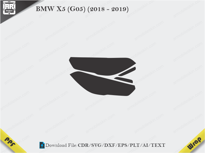 BMW X5 (G05) (2018 - 2019) Car Headlight Template