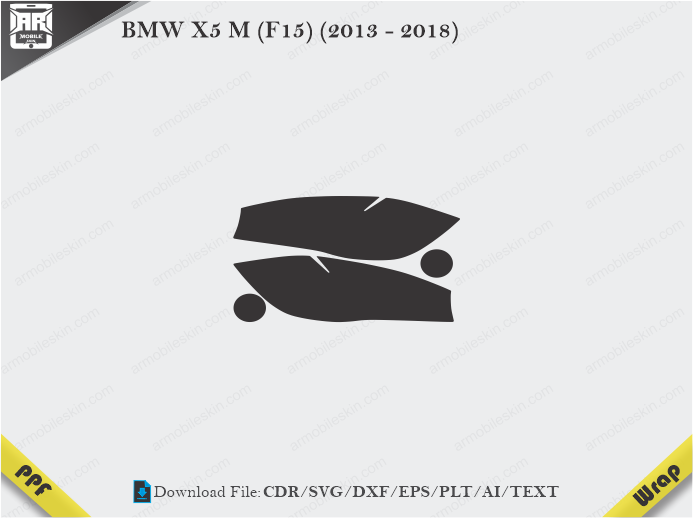 BMW X5 M (F15) (2013 - 2018) Car Headlight Template