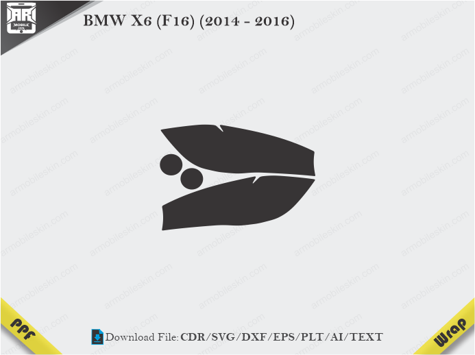 BMW X6 (F16) (2014 - 2016) Car Headlight Template