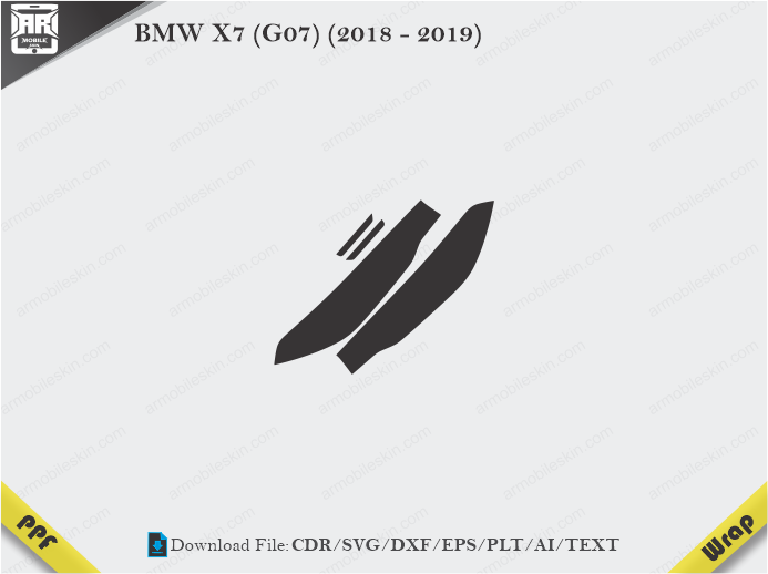 BMW X7 (G07) (2018 - 2019) Car Headlight Template