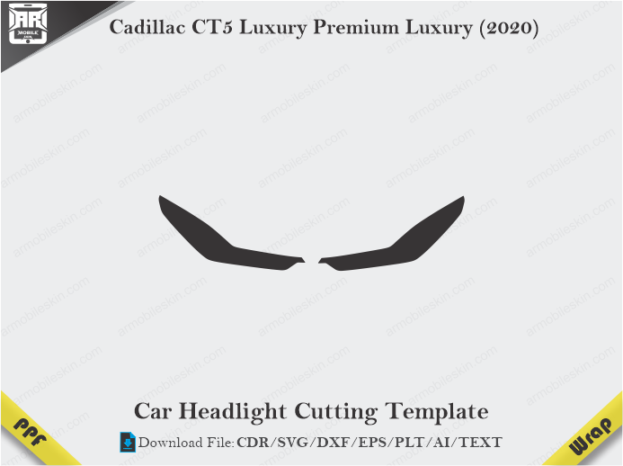 Cadillac CT5 Luxury Premium Luxury (2020) Car Headlight Template