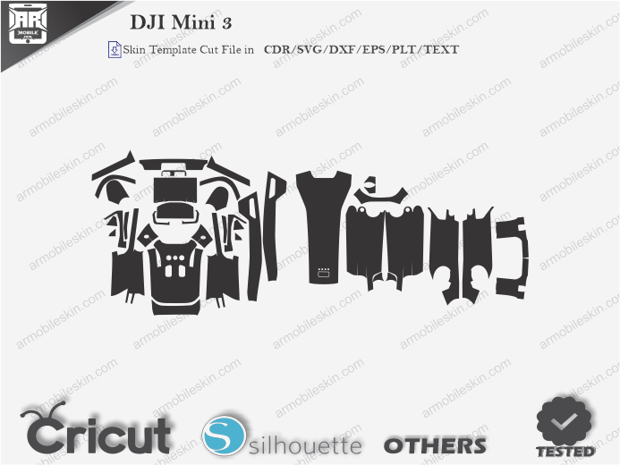 DJI Mini 3 Skin Template Vector