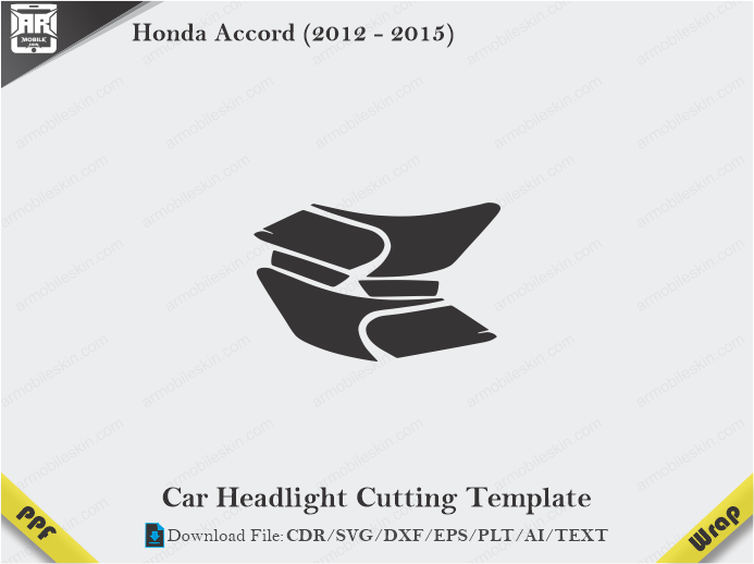 Honda Accord (2012 – 2015) Car Headlight Cutting Template