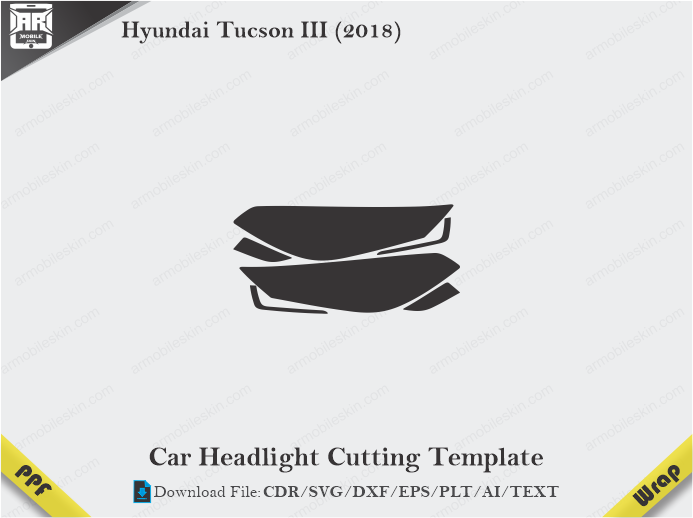 Hyundai Tucson III (2018) Car Headlight Template