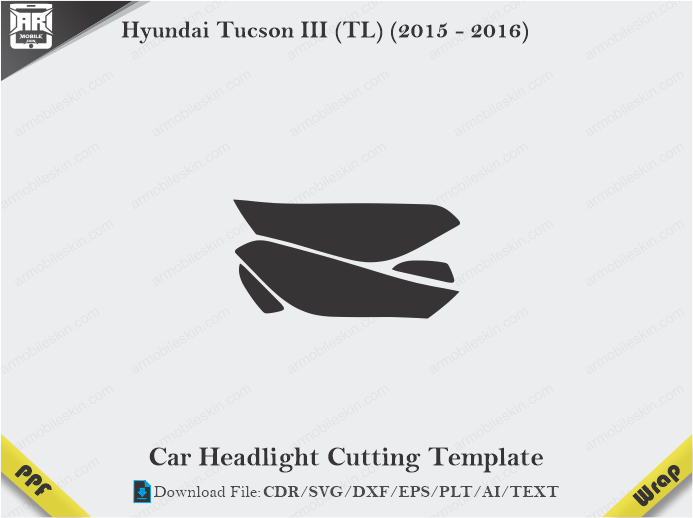 Hyundai Tucson III (TL) (2015 - 2016) Car Headlight Template