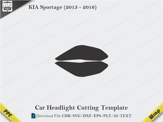 KIA Sportage (2015 - 2016) Car Headlight Template