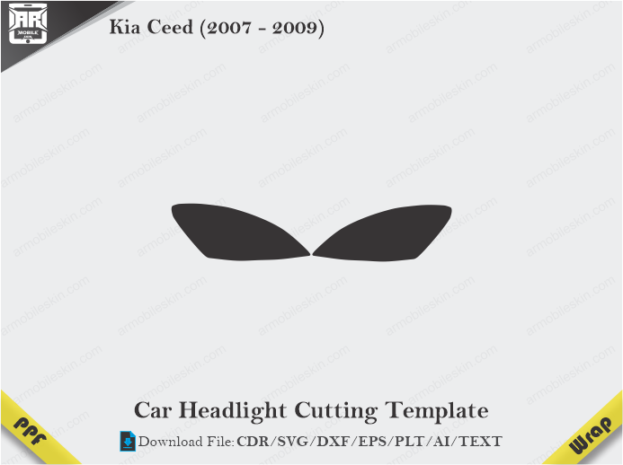 Kia Ceed (2007 - 2009) Car Headlight Template