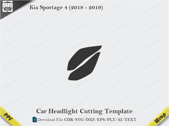 Kia Sportage 4 (2018 - 2019) Car Headlight Template