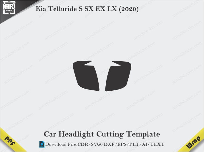 Kia Telluride S SX EX LX (2020) Car Headlight Template