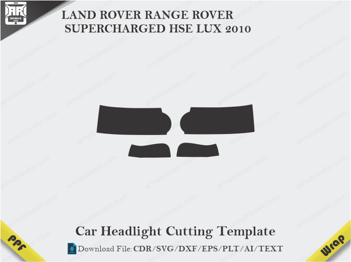 LAND ROVER RANGE ROVER SUPERCHARGED HSE LUX 2010 Car Headlight Template