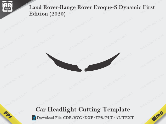 Land Rover-Range Rover Evoque-S Dynamic First Edition (2020) Car Headlight Cutting Template