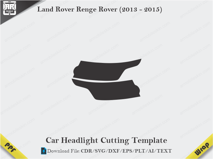 Land Rover Renge Rover (2013 - 2015) Car Headlight Template