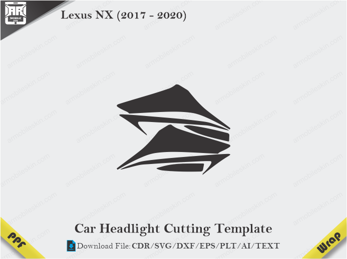 Lexus NX (2017 – 2020) Car Headlight Cutting Template
