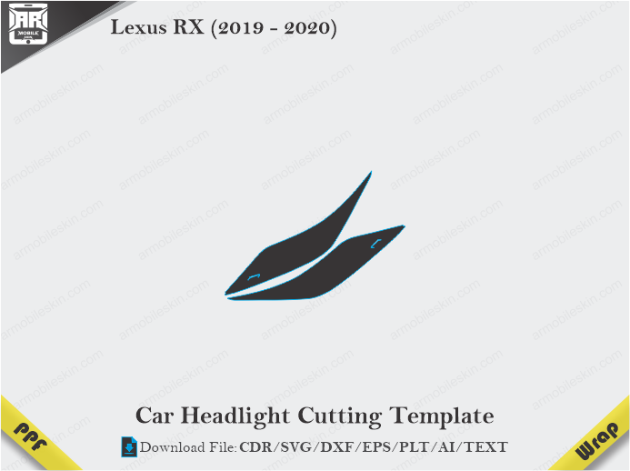 Lexus RX (2019 - 2020) Car Headlight Template