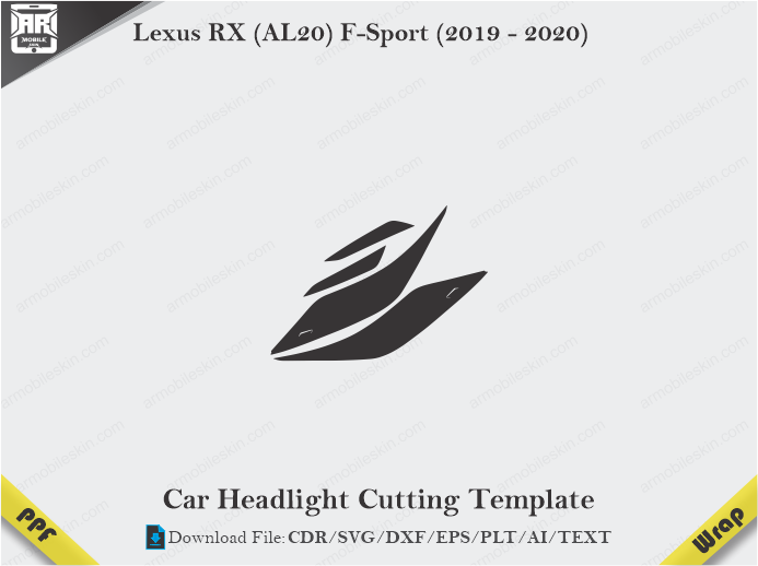 Lexus RX (AL20) F-Sport (2019 - 2020) Car Headlight Template
