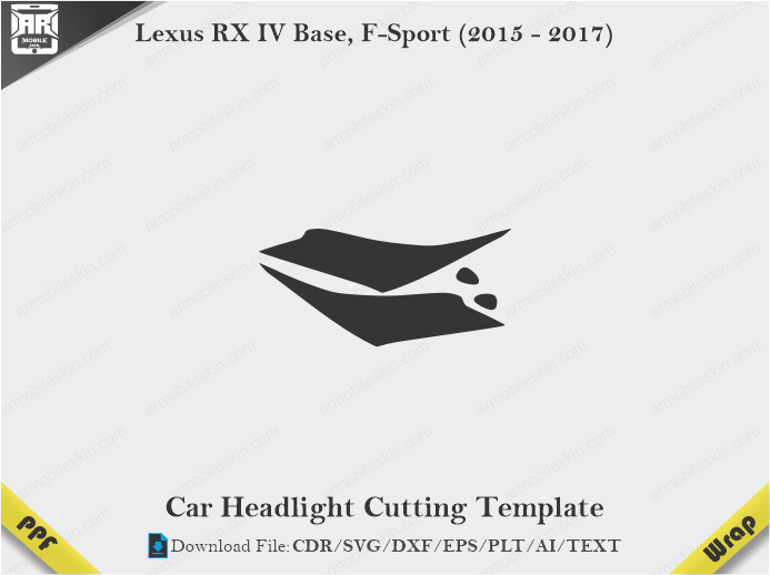 Lexus RX IV Base, F-Sport (2015 - 2017) Car Headlight Template