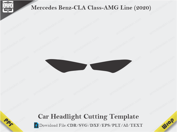 Mercedes Benz-CLA Class-AMG Line (2020) Car Headlight Template