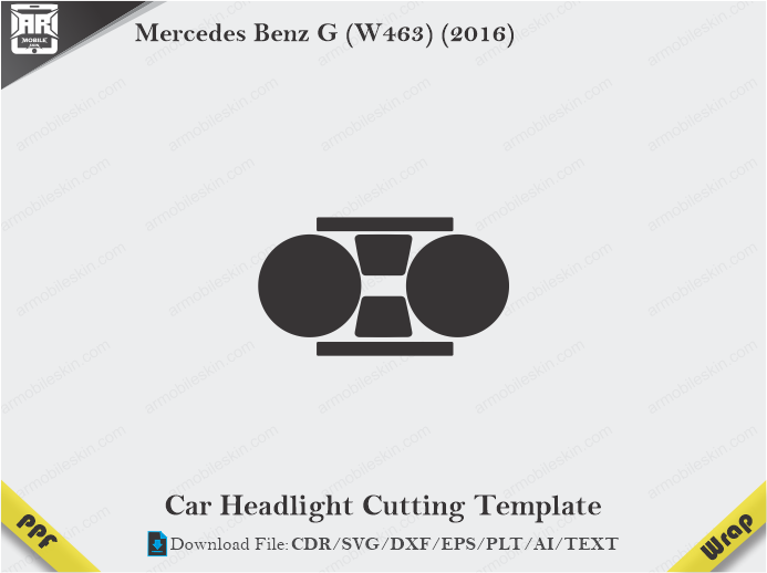 Mercedes Benz G (W463) (2016) Car Headlight Template