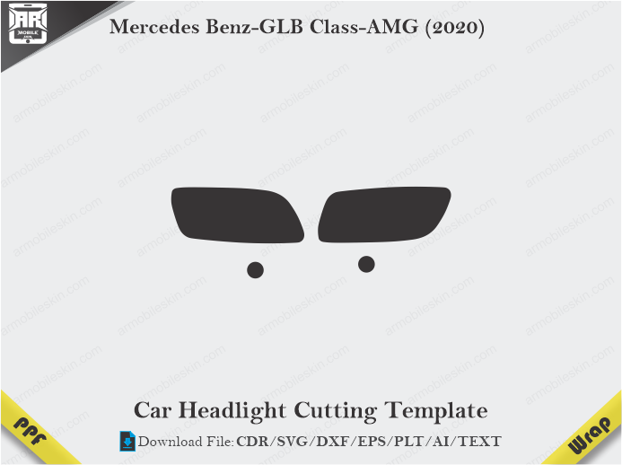 Mercedes Benz-GLB Class-AMG (2020) Car Headlight Template