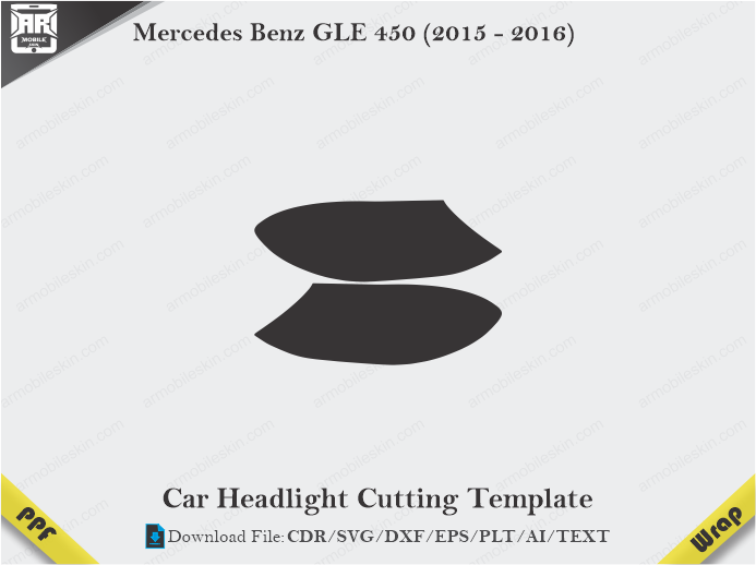 Mercedes Benz GLE 450 (2015 - 2016) Car Headlight Template