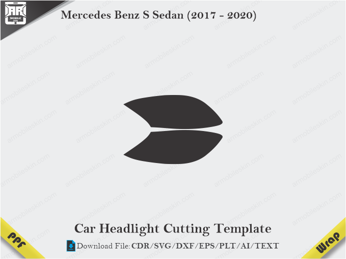 Mercedes Benz S Sedan (2017 - 2020) Car Headlight Template