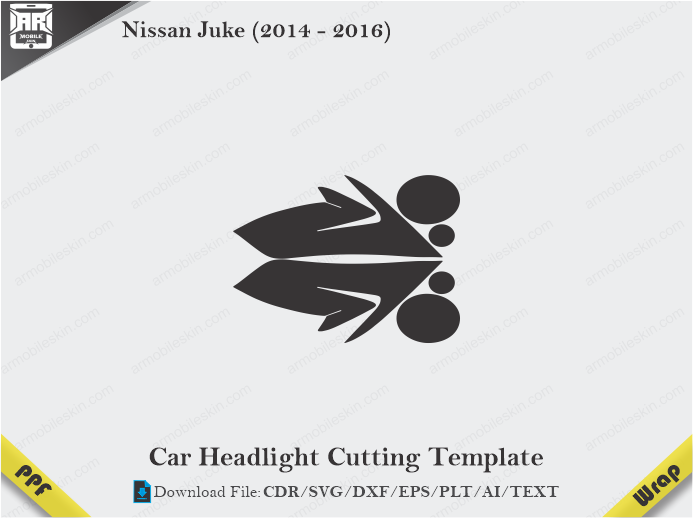 Nissan Juke (2014 – 2016) Car Headlight Cutting Template