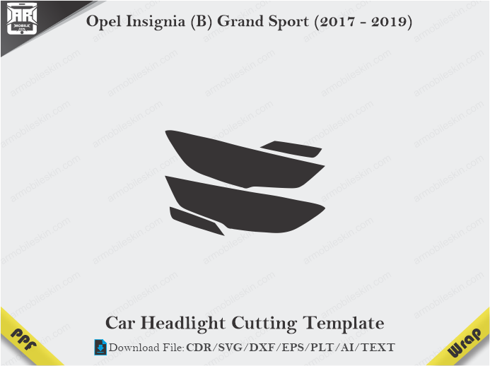 Opel Insignia (B) Grand Sport (2017 - 2019) Car Headlight Template