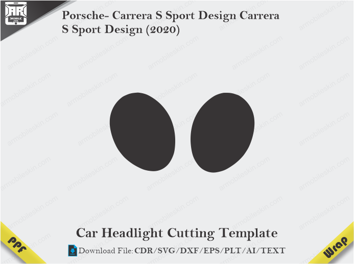 Porsche- Carrera S Sport Design Carrera S Sport Design (2020) Car Headlight Template