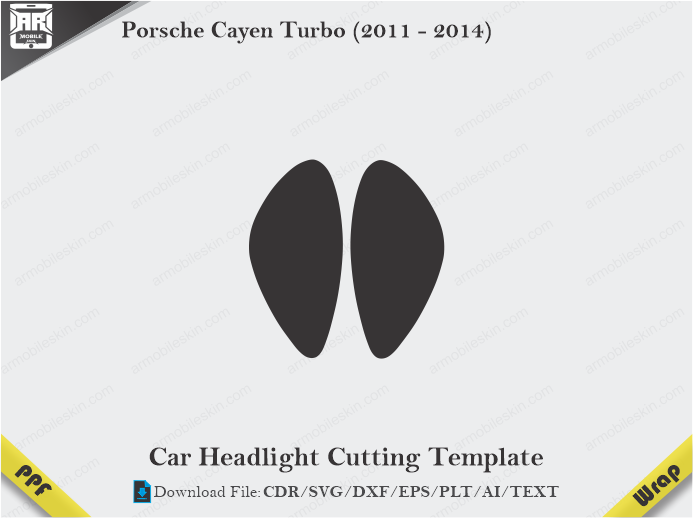 Porsche Cayen Turbo (2011 - 2014) Car Headlight Template