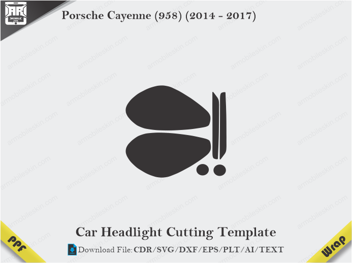 Porsche Cayenne (958) (2014 - 2017) Car Headlight Template