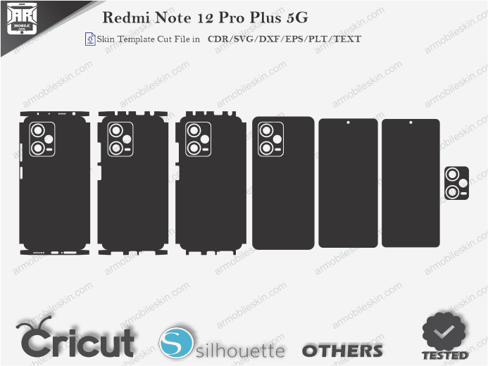Redmi Note 12 Pro Plus 5G Skin Template Vector